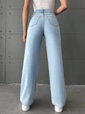 Bershka Light-Blue High-Waisted Loose Jeans - lessthan1thousand