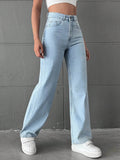 Bershka Light-Blue High-Waisted Loose Jeans - lessthan1thousand