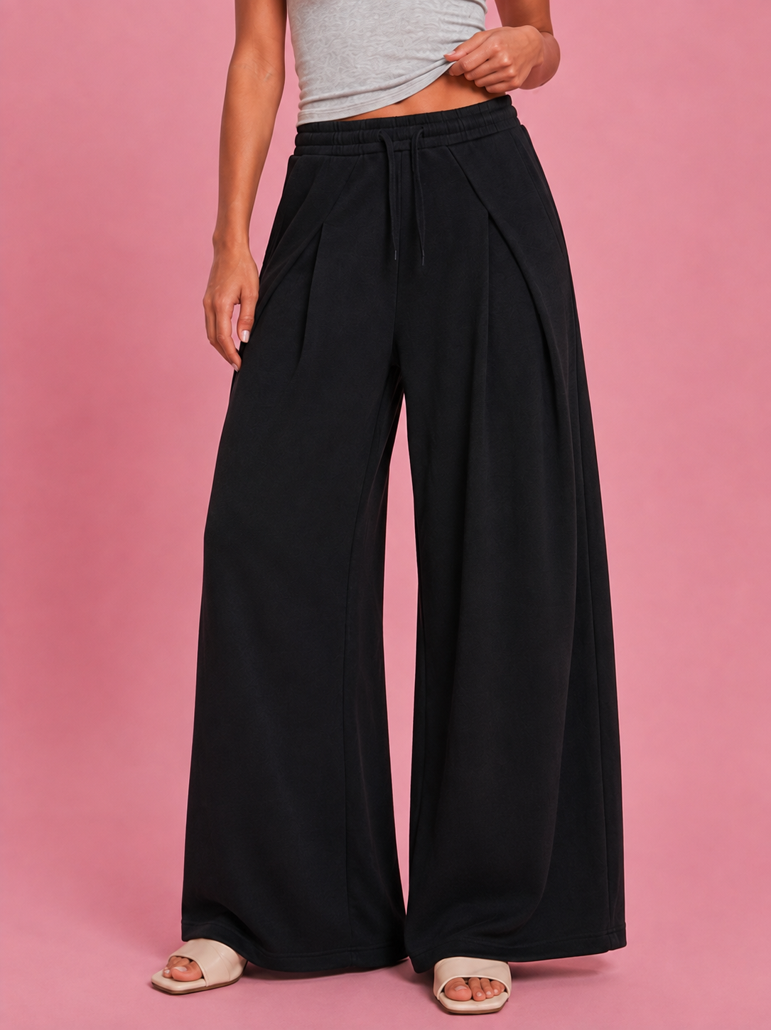 LT1K Overlap Wide Leg Trouser