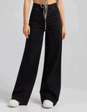 Black High-Waist Wide-Leg Jeans - lessthan1thousand