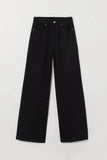 Black High-Waist Wide-Leg Jeans - lessthan1thousand