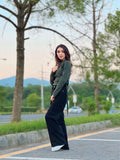 Black High-Waist Wide-Leg Jeans. - lessthan1thousand