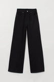 Black High-Waist Wide-Leg Jeans. - lessthan1thousand