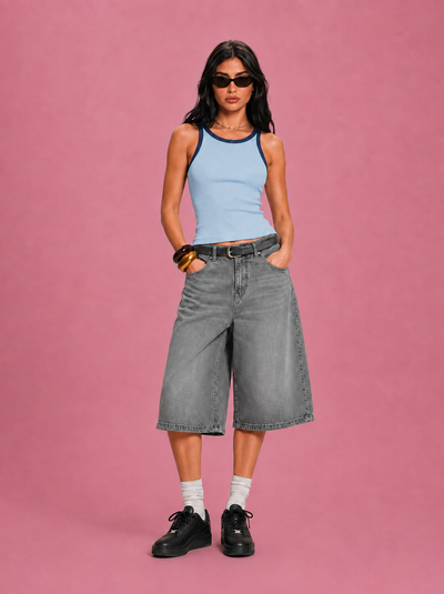 LT1K Contrast Tape Slim Tank Top
