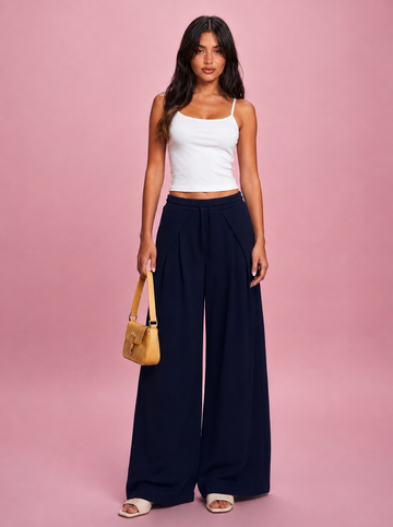 LT1K Overlap Wide Leg Trouser