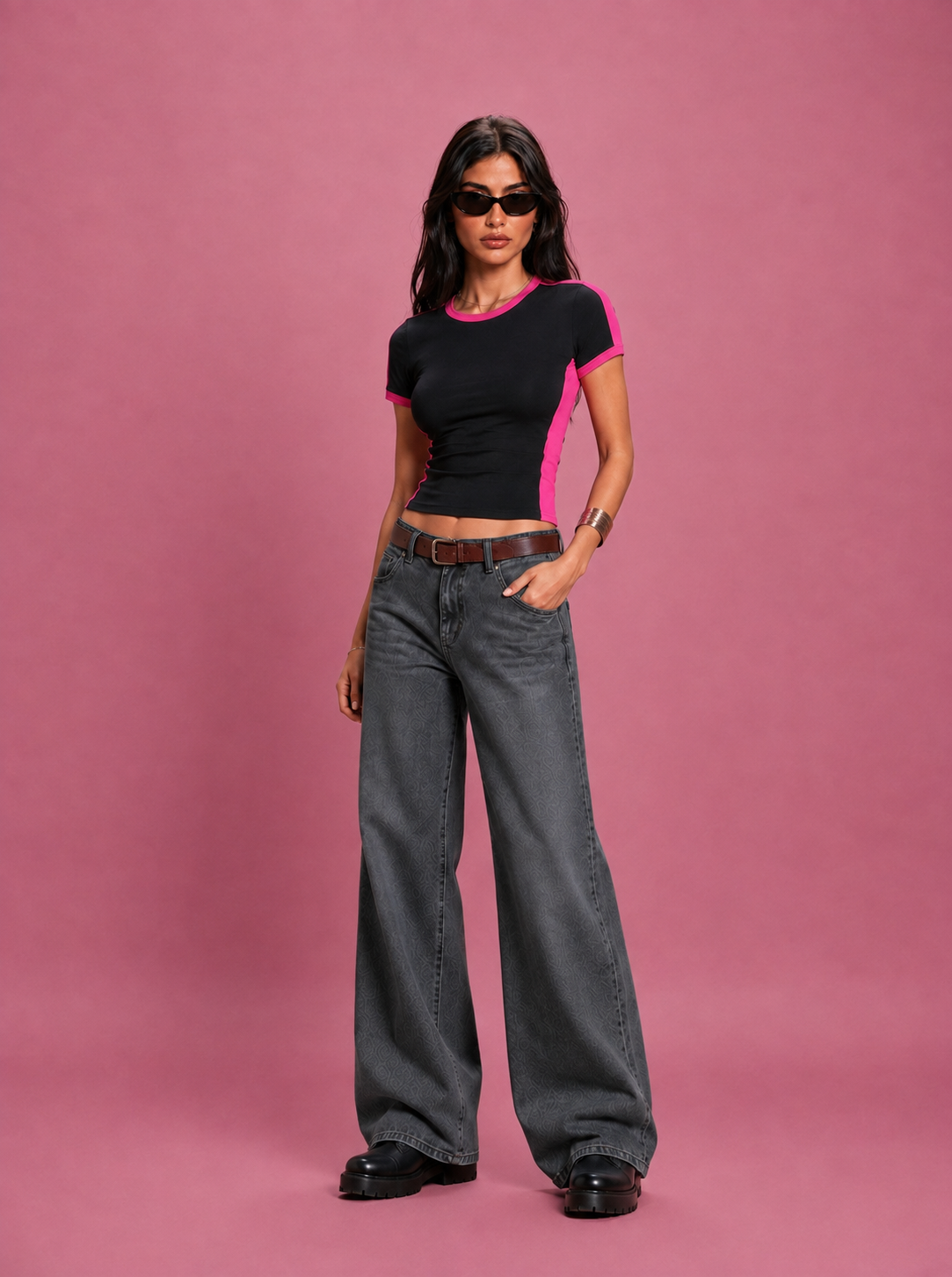 LT1K Contrast Panel T-Shirt