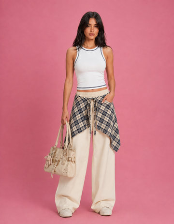 LT1K Contrast Stitch Slim Tank Top