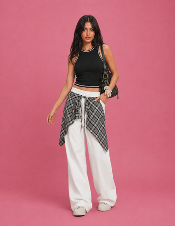 LT1K Contrast Stitch Slim Tank Top