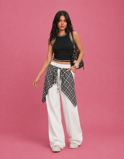 LT1K Contrast Stitch Slim Tank Top