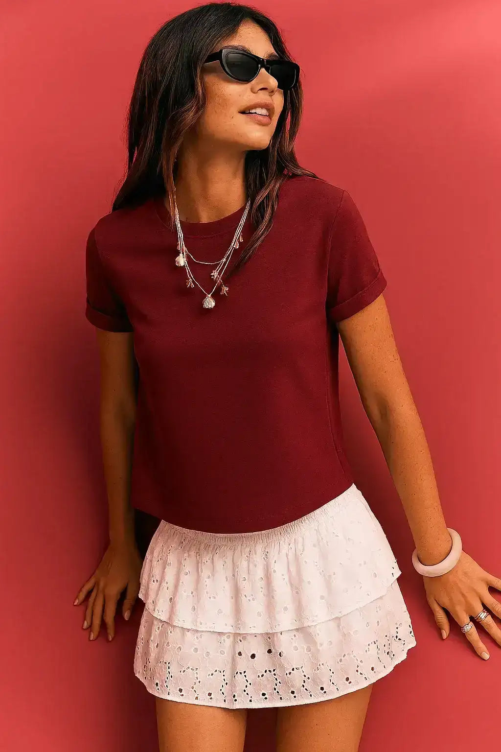 LT1K Coffee Brown  Essential Slim T-Shirt.