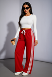 LT1K Red Side Stripe Wide-Leg Trouser (Made For Summer).