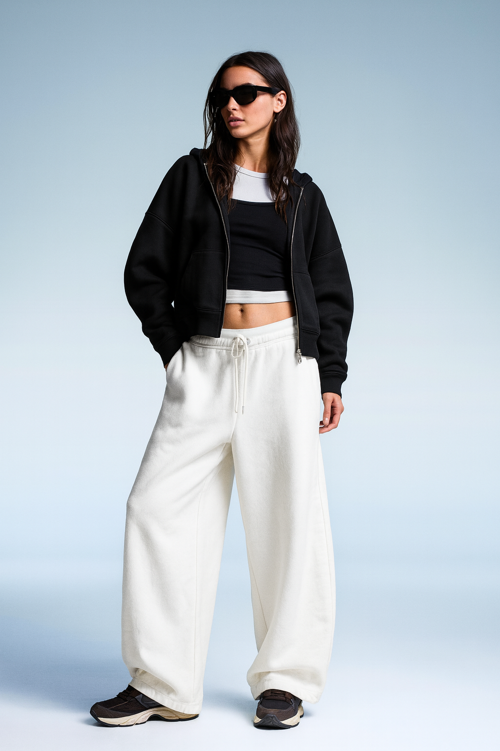 LT1K White Barrel Loose Trouser.(Perfect For All Season)
