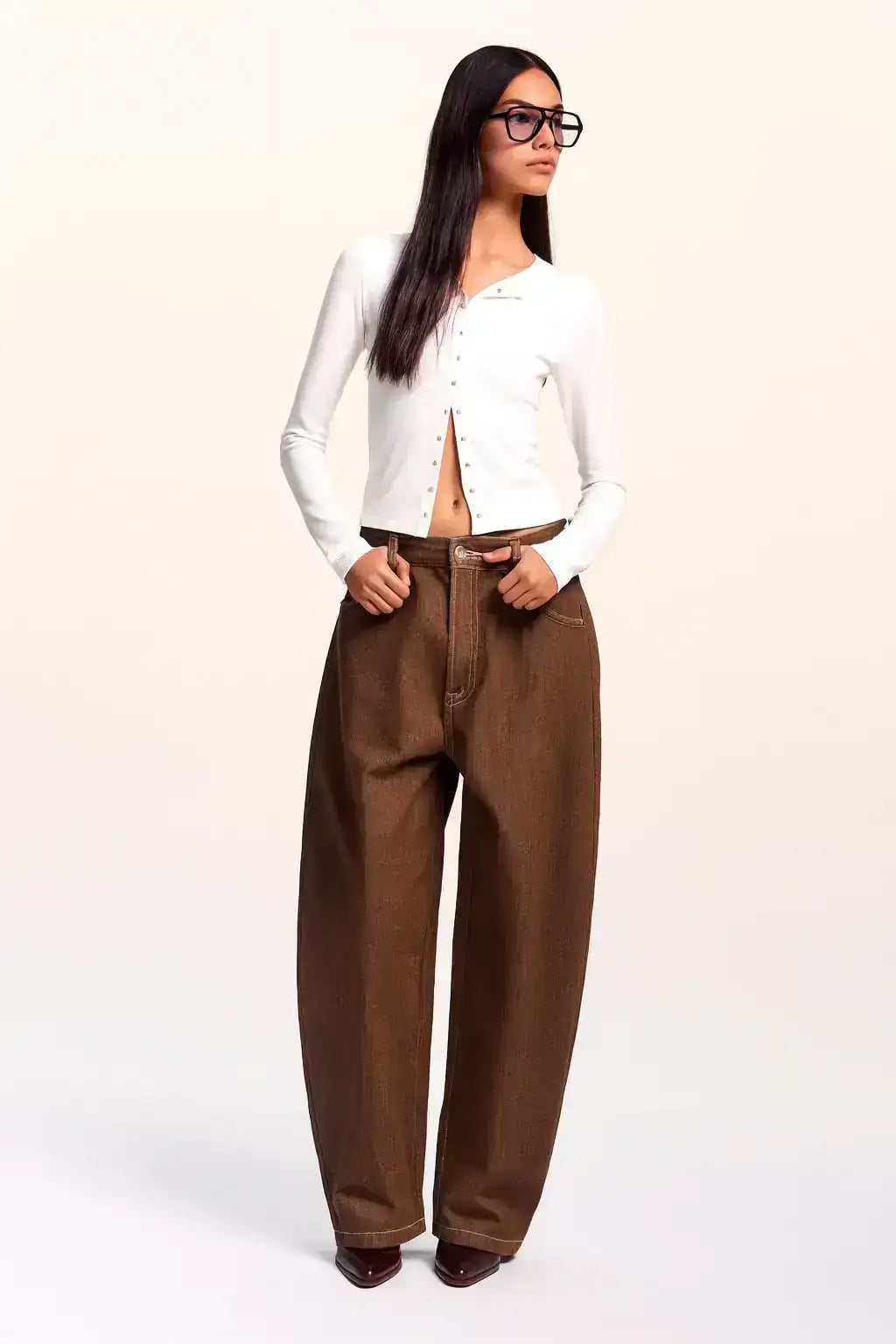 LT1K Essential Long sleeve Slim Top with buttons.(Perfect For All Season)