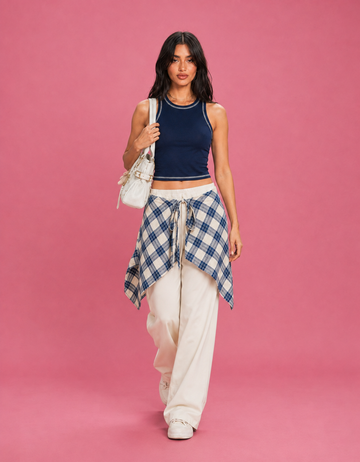 LT1K Contrast Stitch Slim Tank Top