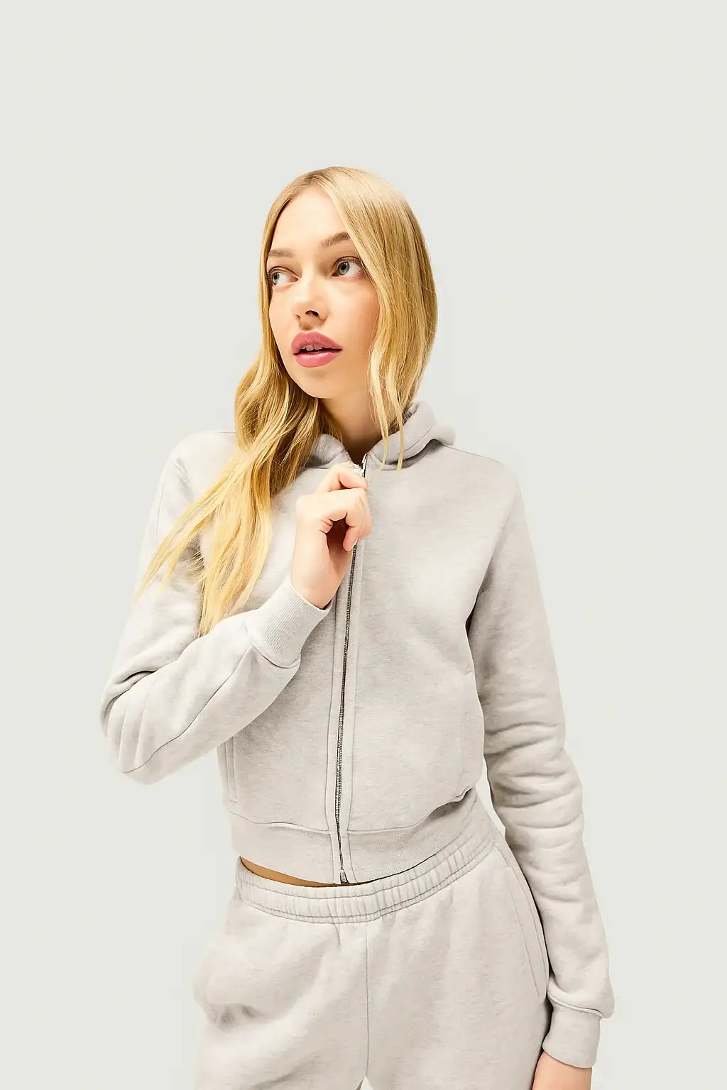 LT1K Zip-Up Slim Grey hoodie.