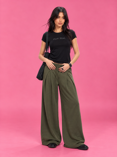 LT1K Overlap Wide Leg Trouser