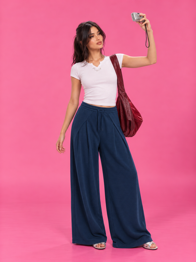 LT1K Overlap Wide Leg Trouser