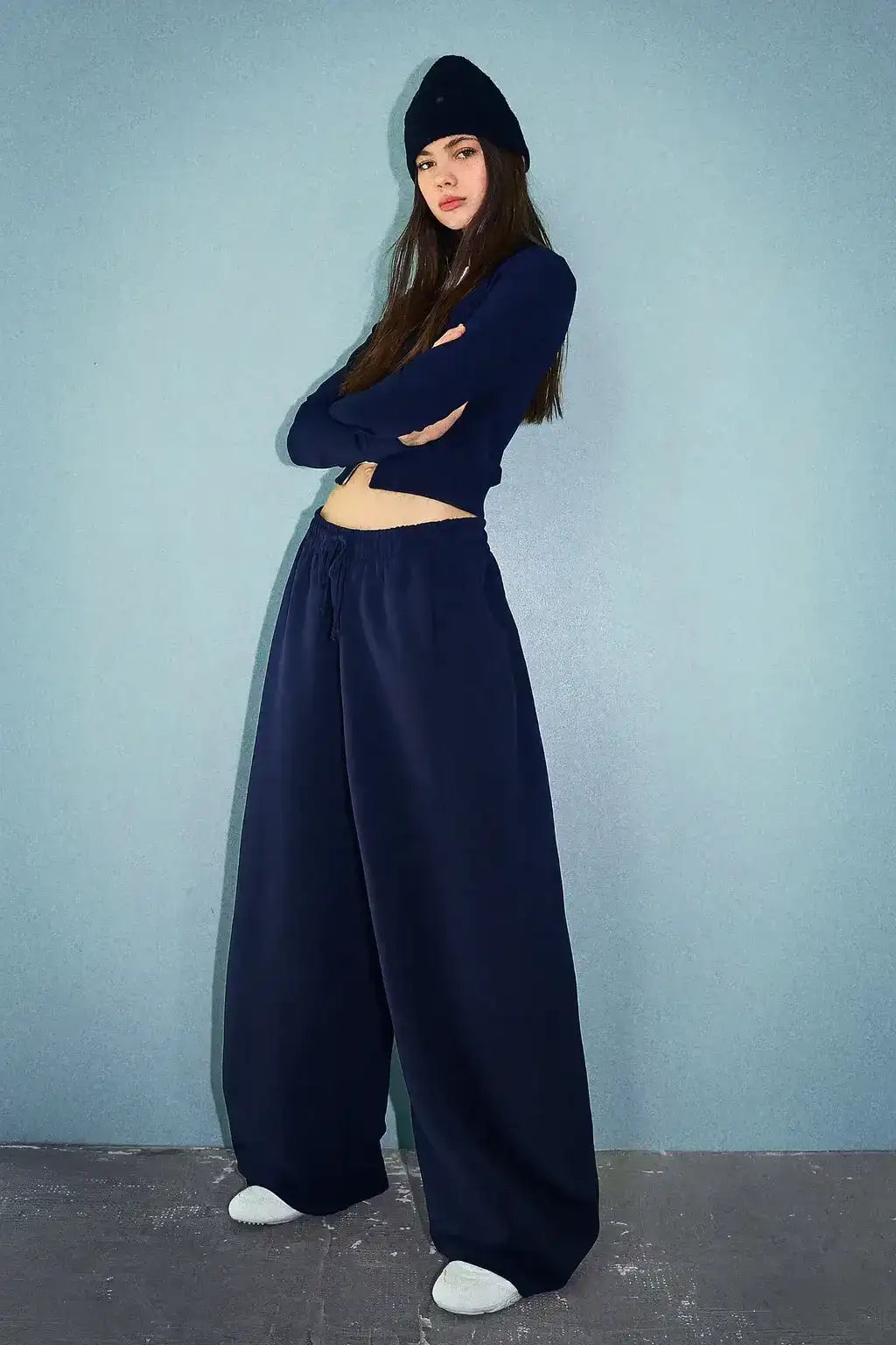 LT1K Navy Blue Baggy Trouser.(Perfect For All Season).