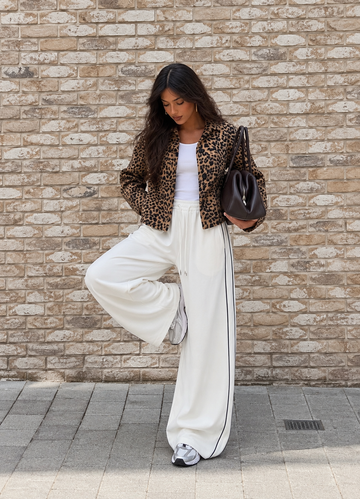 LT1K Double Side Piping Detail Wide-Leg Trouser.(Perfect For All Season)