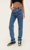 Dark Blue Slim Straight Long Length Jeans - lessthan1thousand