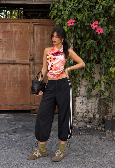 LT1K Double Piping Capri Trouser With Stopper.(Perfect For All Season).