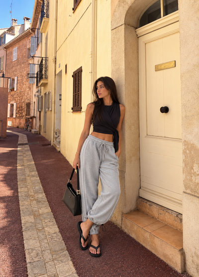 LT1K Double Piping Capri Trouser With Stopper.(Perfect For All Season).