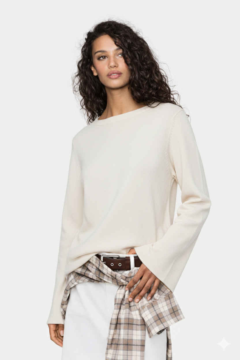LT1K Sand Oversize Super Wide Sleeve Top.(Perfect For All Season)
