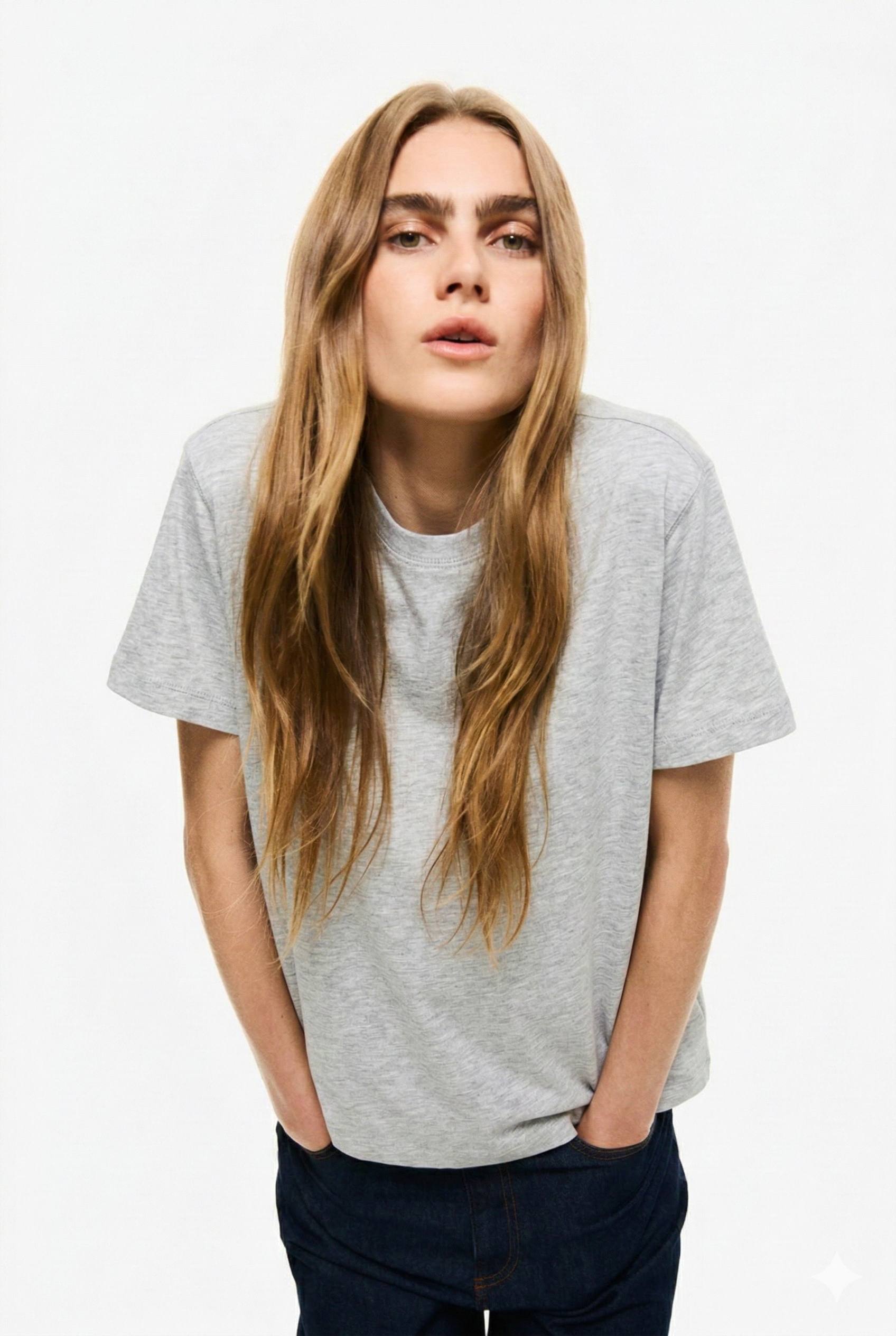 LT1K Oversize Grey Essential T-Shirt.