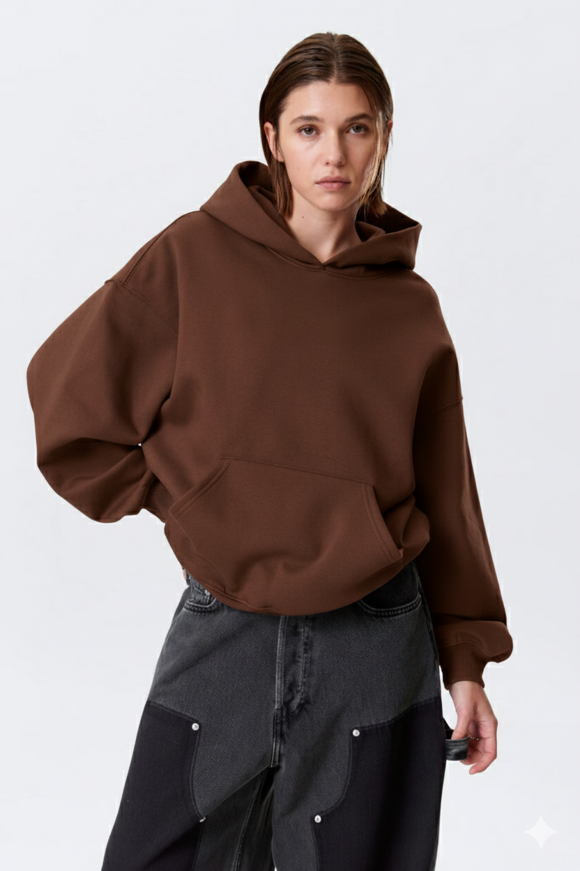LT1K Basic Brown Oversize hoodie.