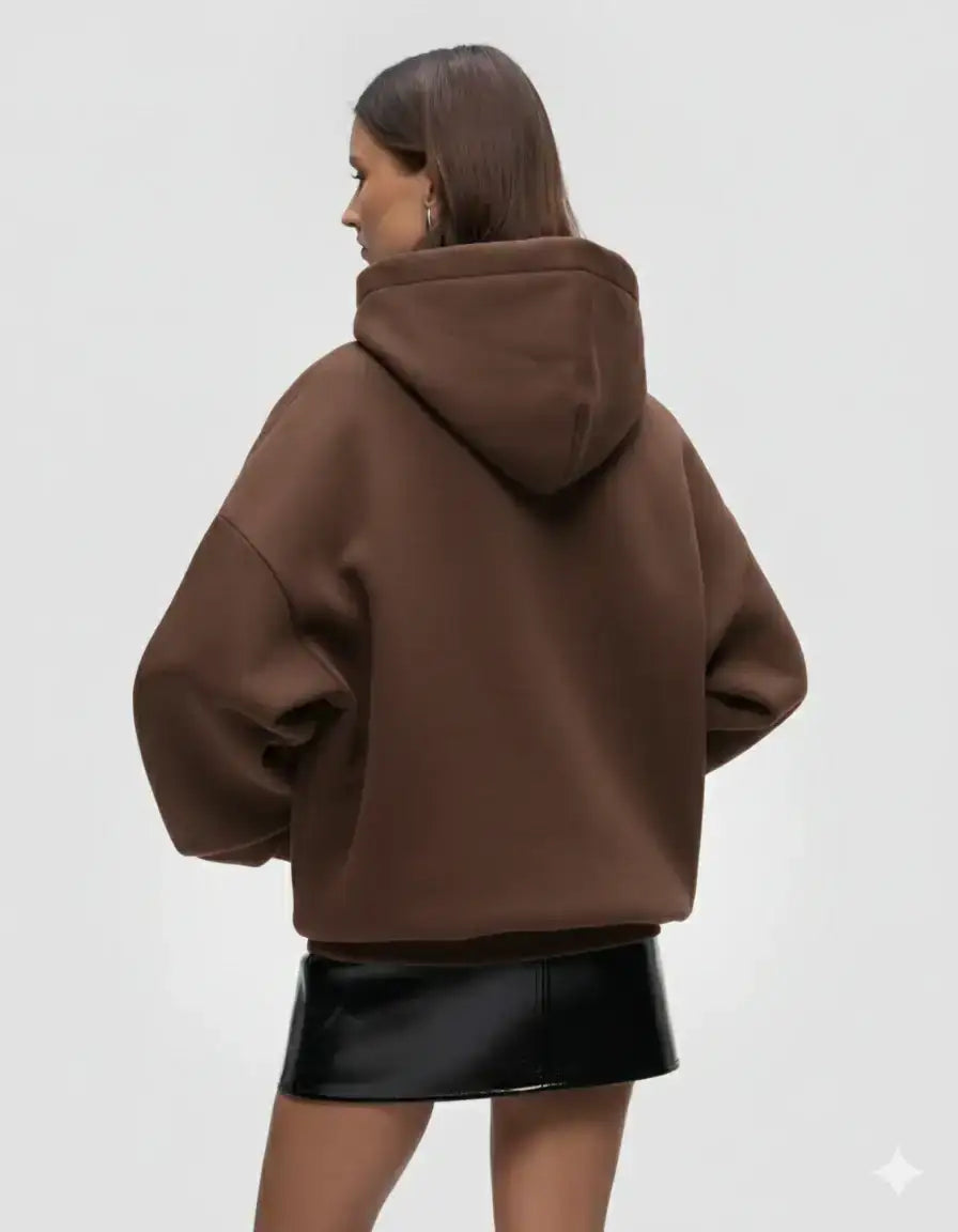 LT1K Basic Brown Oversize hoodie.