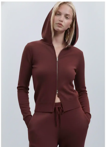 LT1K Zip-Up Slim Maroon hoodie.