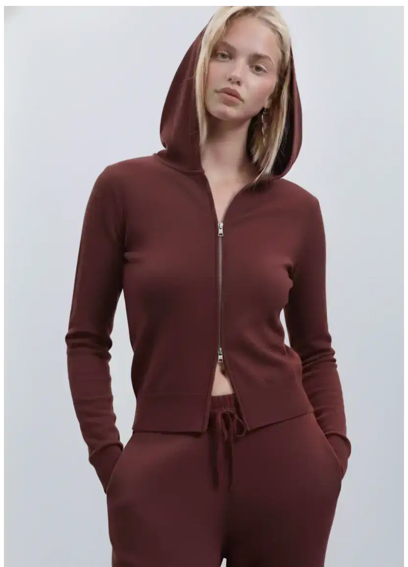 LT1K Zip-Up Slim Maroon hoodie.