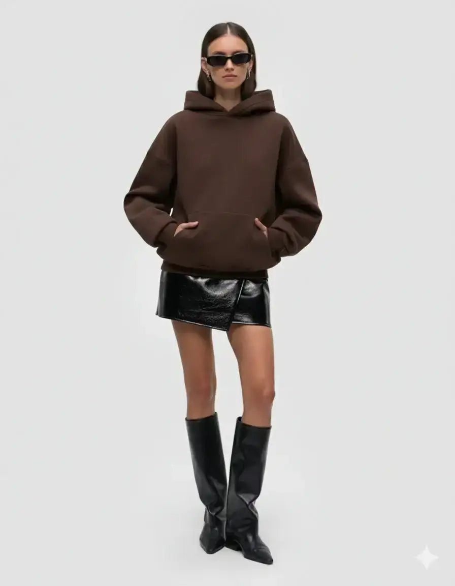 LT1K Basic Brown Oversize hoodie.