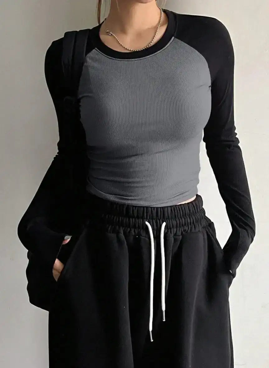 LT1K Essential Full-Sleeves Raglan Slim Top.(Perfect For All Season)