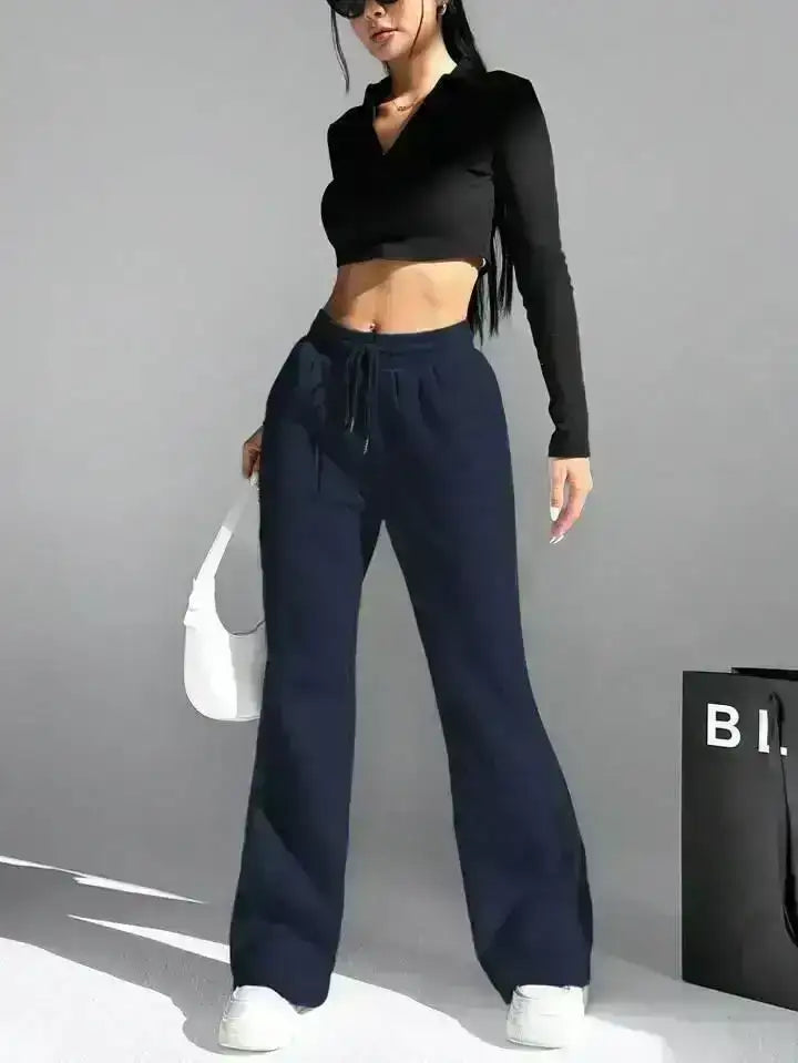 LT1K Navy Blue Flare Trouser (Made For Summer) - lessthan1thousand