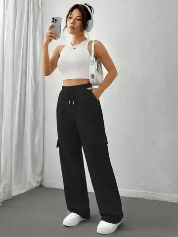 LT1K Pure Black Cargo Trouser (Made For Summer) - lessthan1thousand