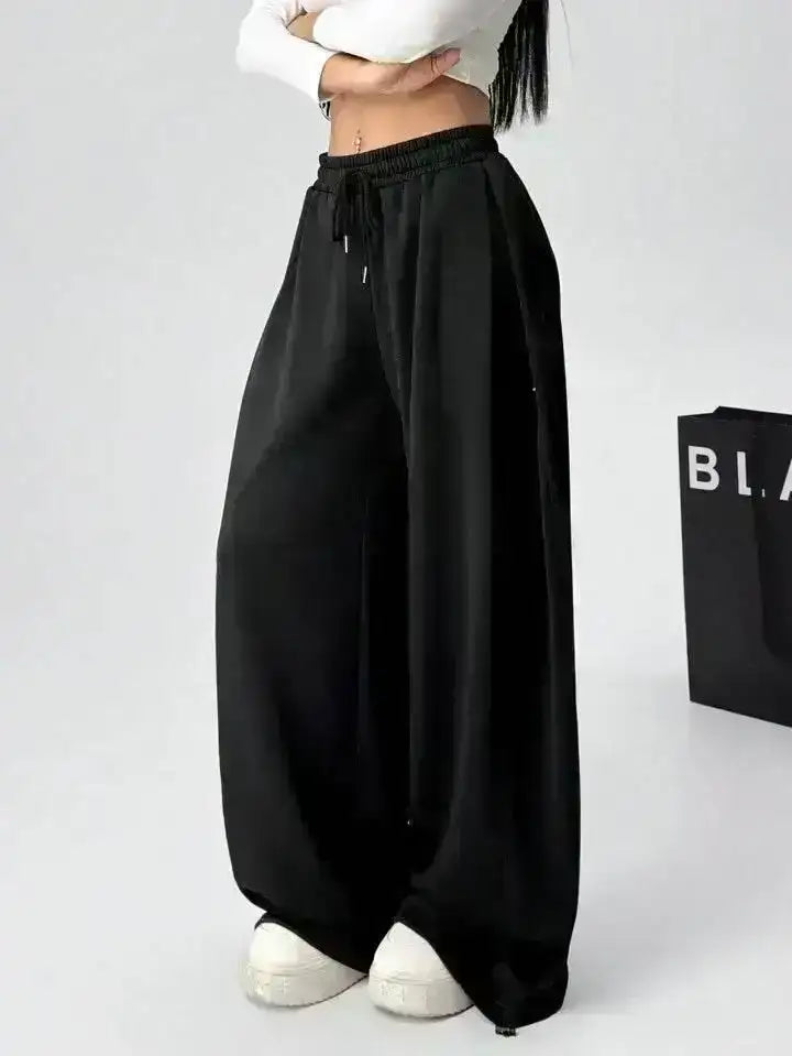 LT1K Pure Black Wide-Leg Trouser (Made For Summer). - lessthan1thousand