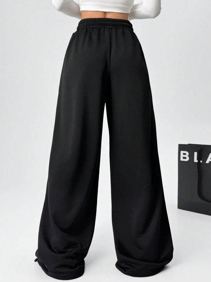 LT1K Pure Black Wide-Leg Trouser (Made For Summer). - lessthan1thousand