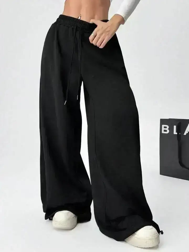 LT1K Pure Black Wide-Leg Trouser (Made For Summer). - lessthan1thousand
