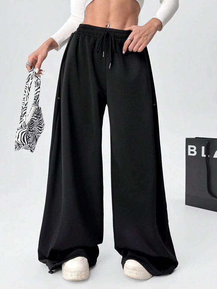 LT1K Pure Black Wide-Leg Trouser (Made For Summer). - lessthan1thousand