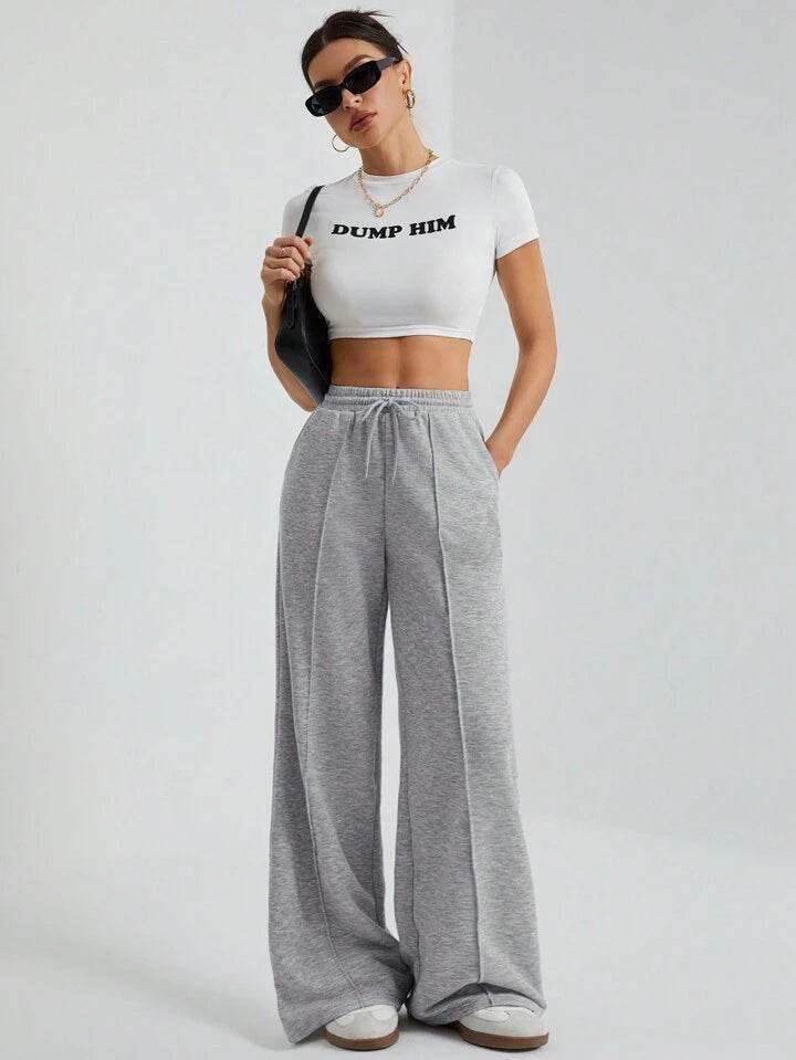 LT1K Front-Seam Wide-Leg Trouser.(Perfect For All Season)