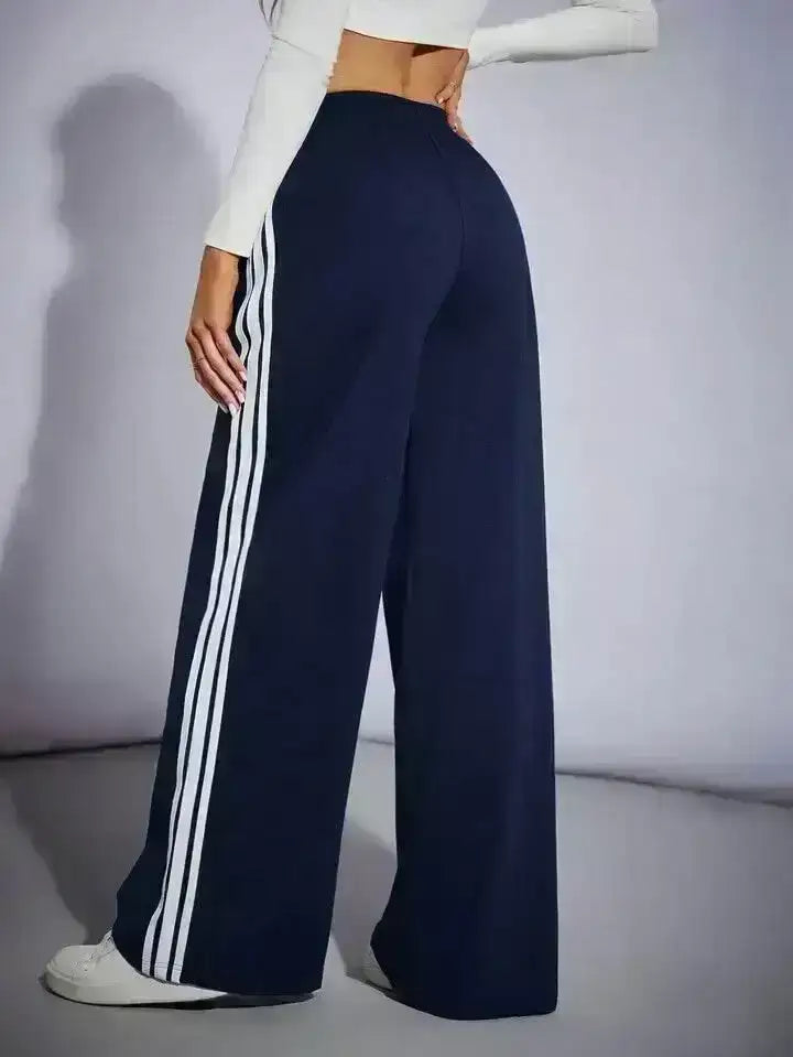 LT1K Side Stripe Wide-Leg Trouser.(Perfect For All Season)