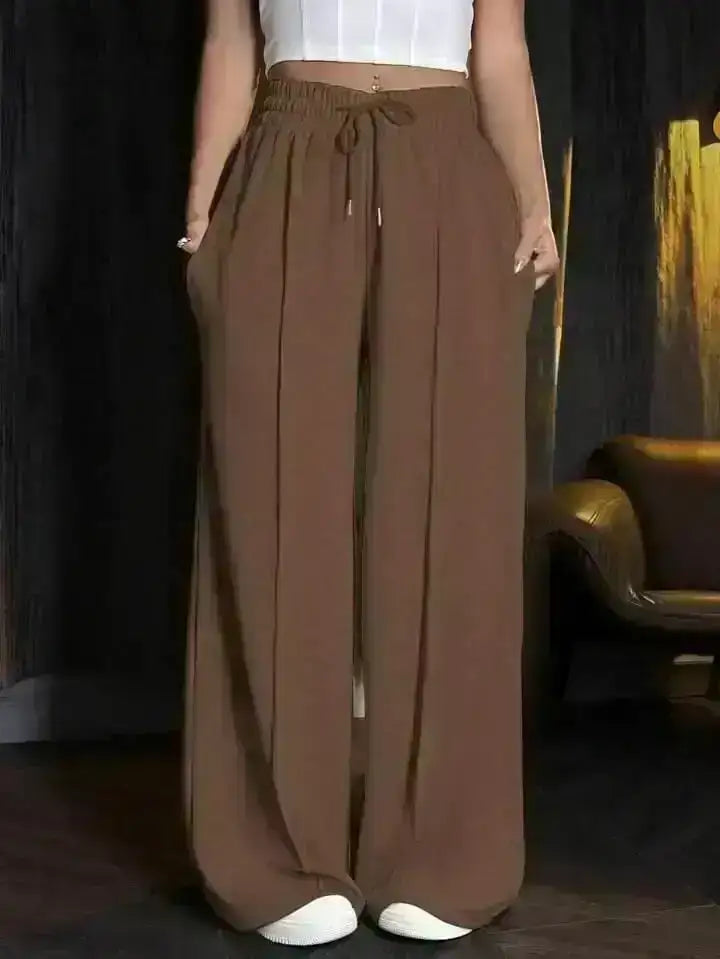 LT1K Front-Seam Wide-Leg Trouser.(Perfect For All Season)