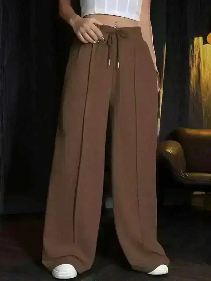 LT1K Front-Seam Wide-Leg Trouser.(Perfect For All Season)