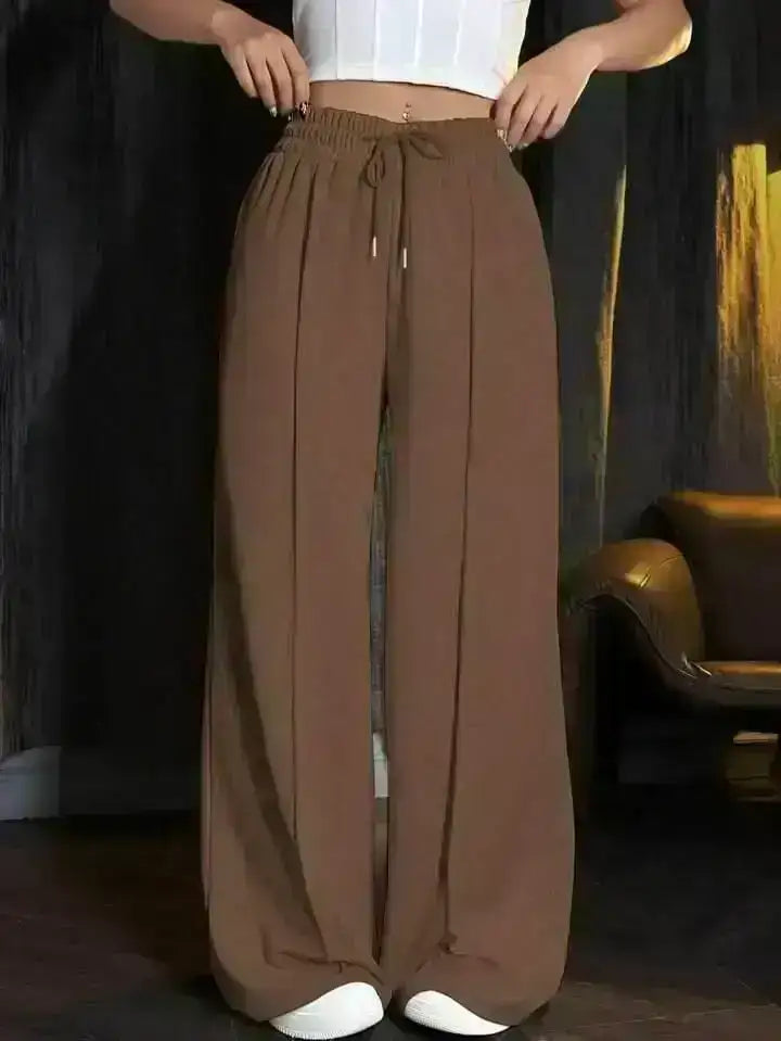 LT1K Front-Seam Wide-Leg Trouser.(Perfect For All Season)