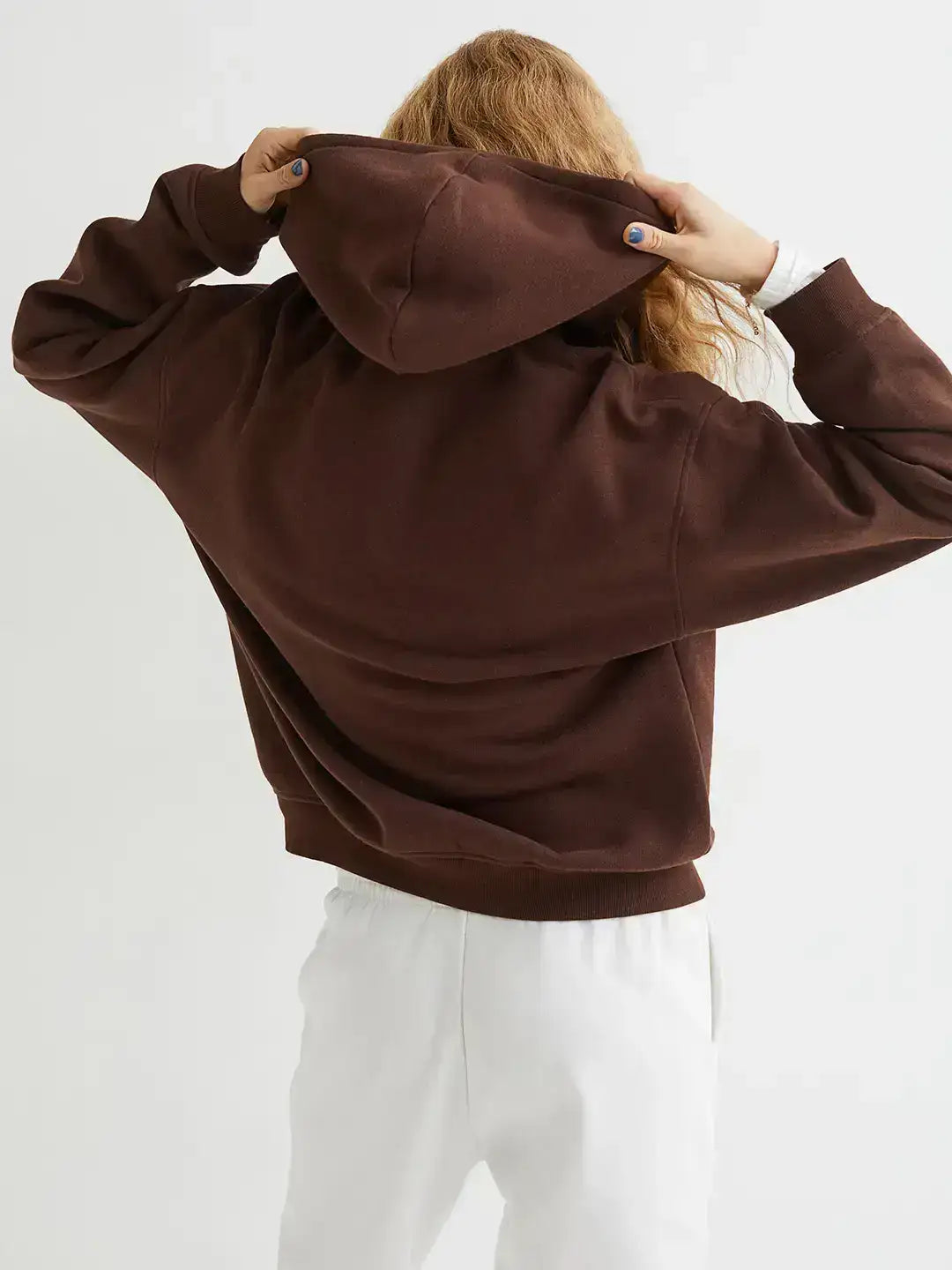 LT1K Brown Zipper Oversize hoodie.