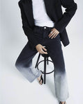 LT1K Black Two-Tone Wide-Leg Jeans (Stitched Hem) - lessthan1thousand