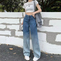 LT1K Blue Two-Tone Wide-Leg Jeans (Darker In Tone) - lessthan1thousand