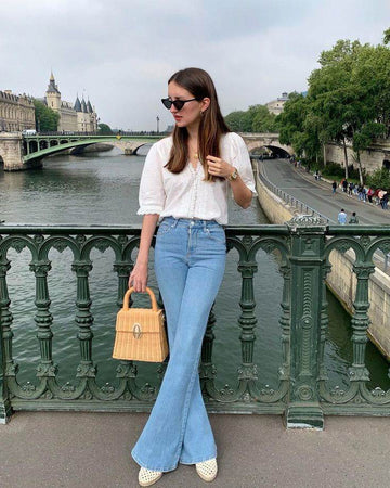 Bershka Light Blue High-Waisted Flare Jeans. - lessthan1thousand