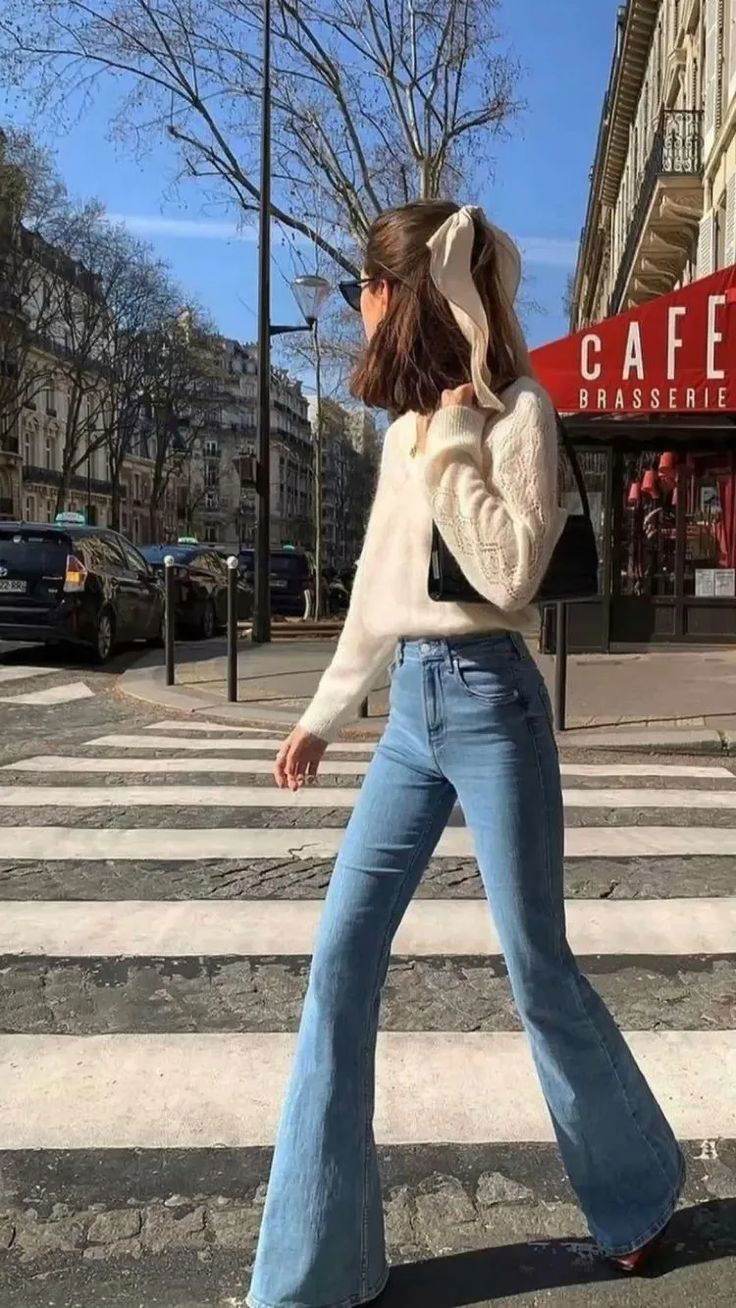 Bershka Light Blue High-Waisted Flare Jeans. - lessthan1thousand